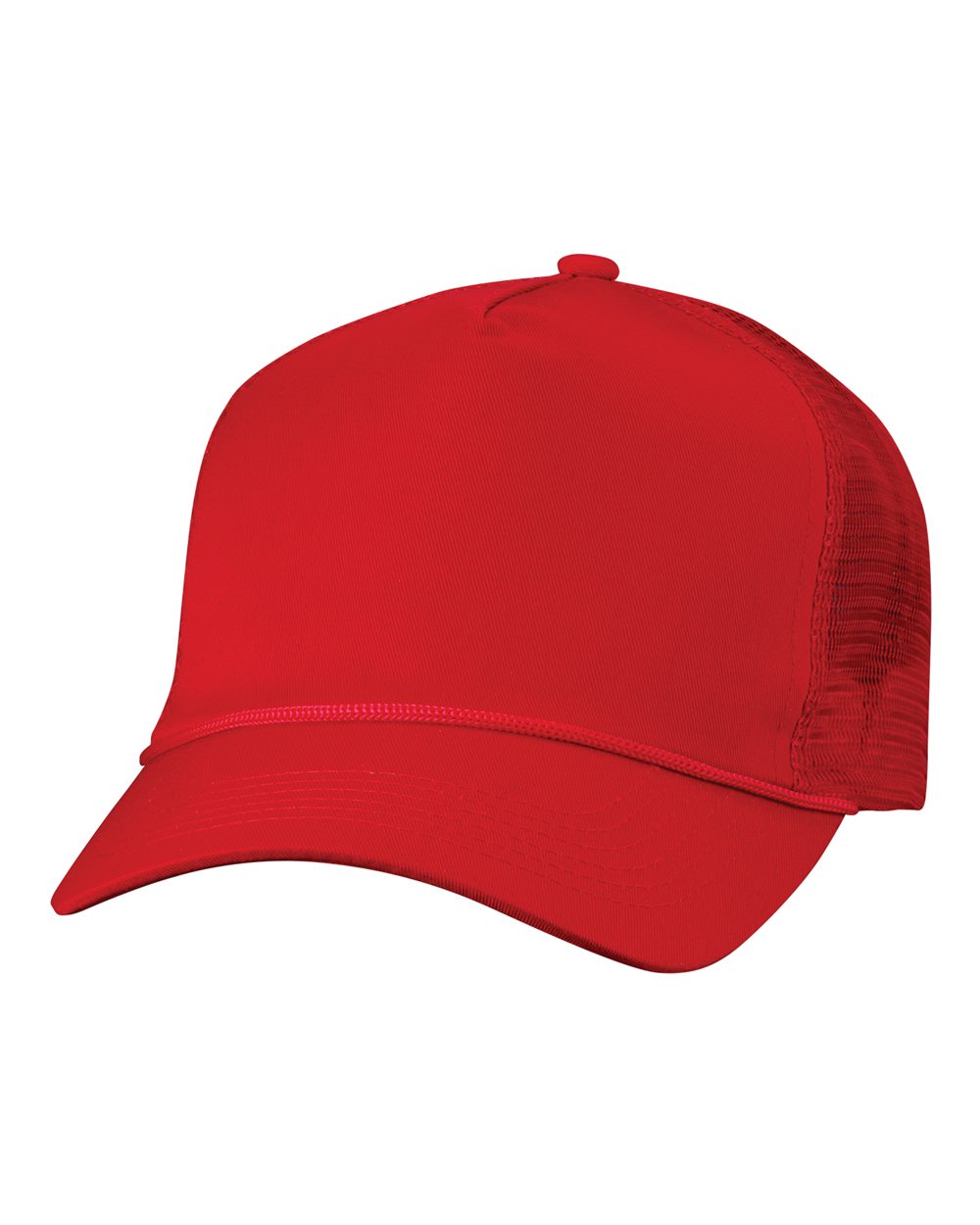 Valucap - Five-Panel Mesh-Back Trucker Cap - 8804H -  Red - Forest - BULK SALE - 3 QTY - $7.00